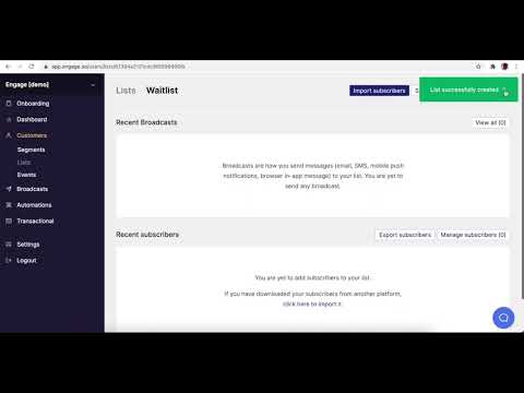 Engage walkthrough - video from Engage