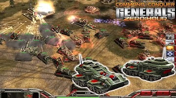 "Overload Fortress Carrier" China Tank-Naval 1 vs 5 Hard Army | C&C Generals ZH Mod