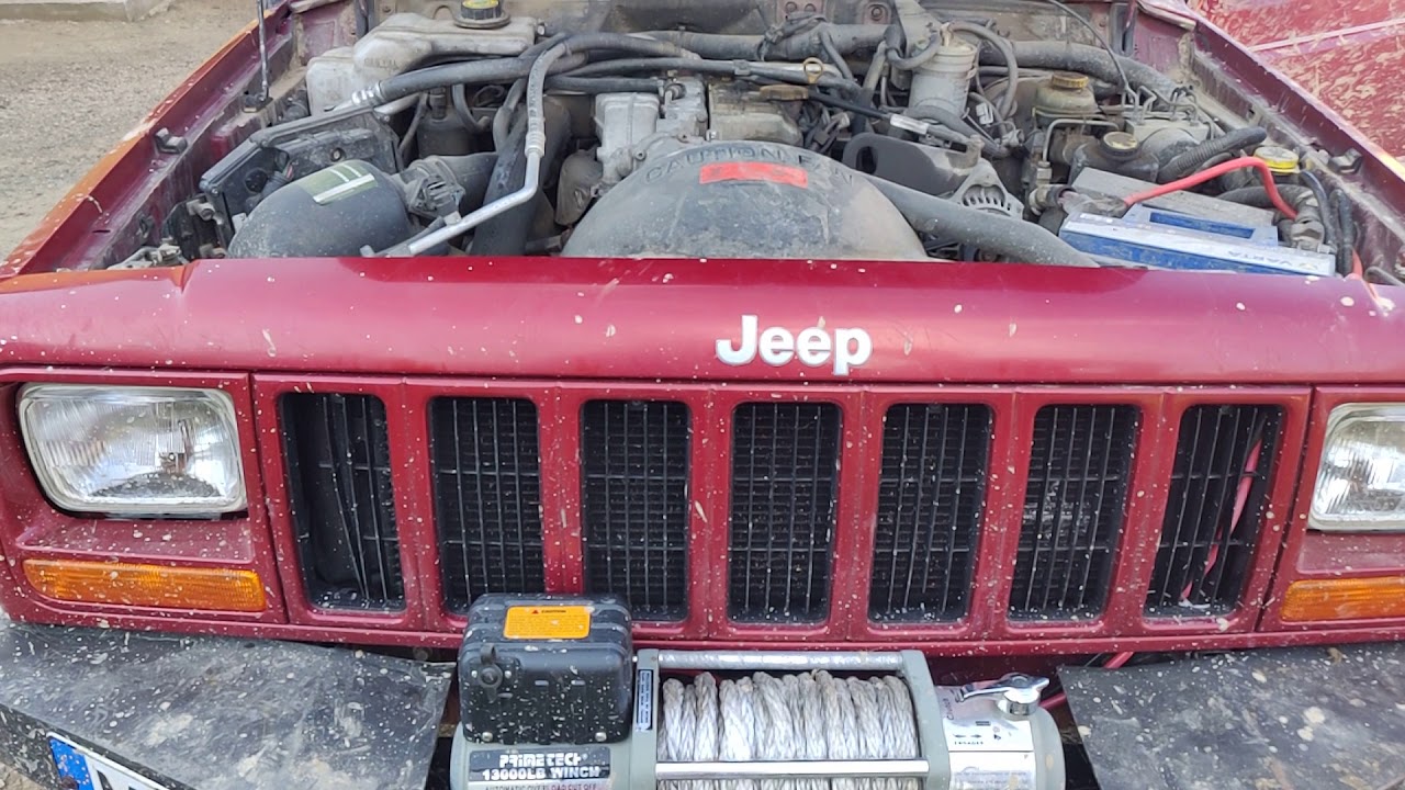 Jeep Cherokee 1998, 2.5 diesel, engine sound at 155.000 km