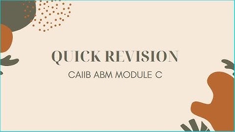 CAIIB ABM MODULE UNIT 21 PART 2