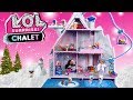 LOL OMG Doll Family Moving Routine in Winter Disco Holiday Chalet House