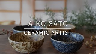 Elegant Nerikomi tablewear / 陶芸家 佐藤愛子 工房 楷 Potter Aiko Sato studio kai Seto,Japan