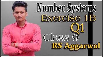 Class 9th Ex 1B Q1 Number Systems | Chapter 1 | RS Aggarwal | CBSE | Rajmith study