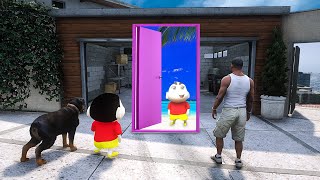 Shinchan & Franklin Get Anywhere Door Outside Their House In GTA 5