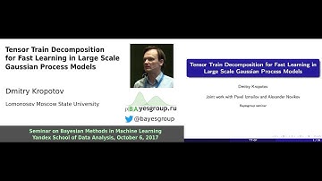 Tensor Train Decomposition for Fast Learning in Large Scale Gaussian Process Models, Dmitry Kropotov