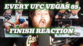 MMA GURU Reacts To EVERY FINISH On The UFC Vegas 85 Fight Card!