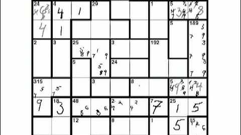 9x9 Kenken without Operation Signs 01 Step 10b