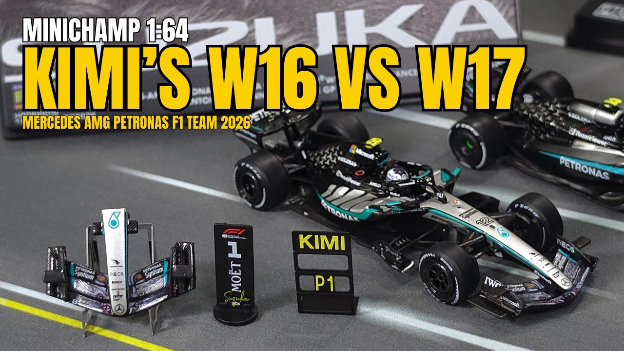 W17 vs W16! Kimi Antonelli Mercedes F1 Minichamps 64 V2 unBox ep3