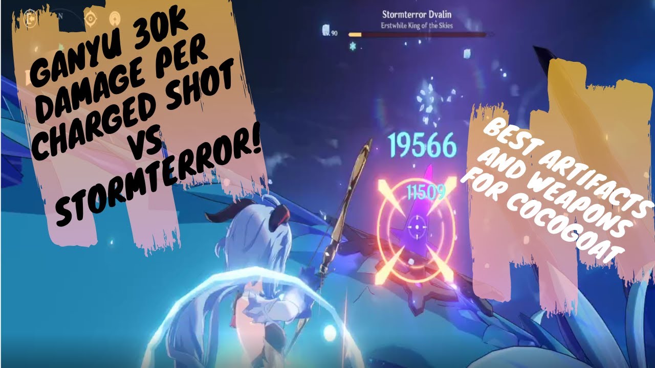 Ganyu 30k Damage Per Charged Shot! Best Weapon Best Artifacts for Ganyu Cocogoat Genshin Impact Tips