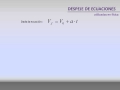Despeje de ecuaciones más utilizadas en física