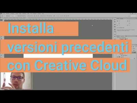 Installa versioni precedenti con Adobe creative cloud