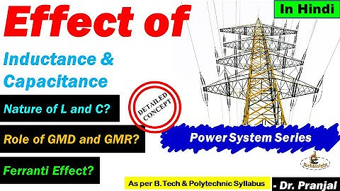 L73: Effect of Line Capacitance and Inductance on Power System in Hindi | RLC Parameter