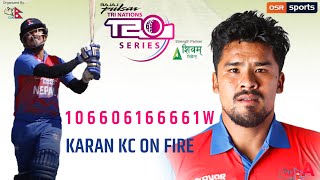 Karan KC on Fire || Full Highlight || 7 Sixes || Nepal Vs Malaysia