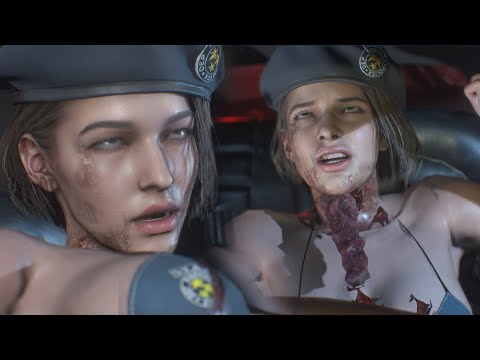 Resident Evil 3 Remake | Slow Motion Ryona Death Scenes 【Free camera】