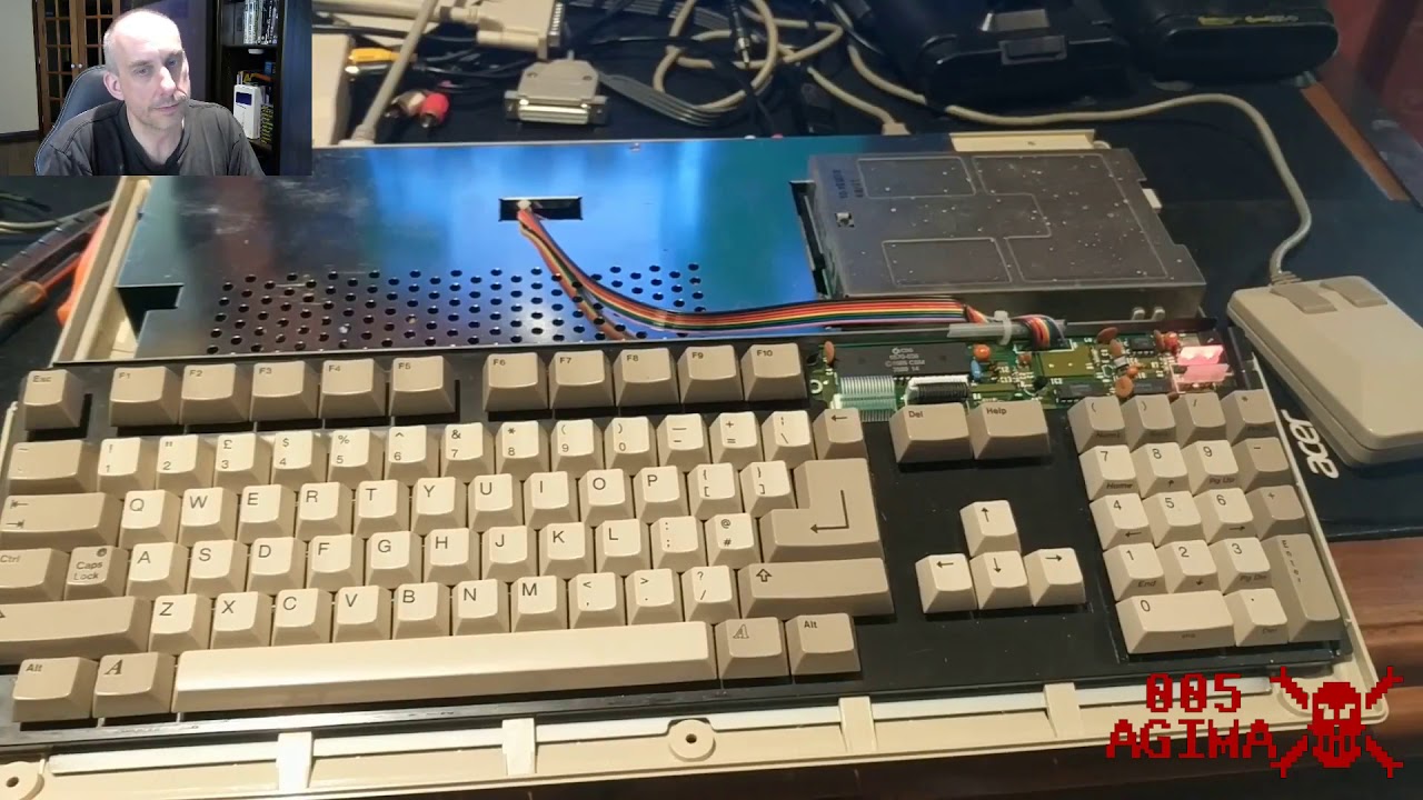 AMIGA 500: Plaque PVC support de touches clavier/ PVC