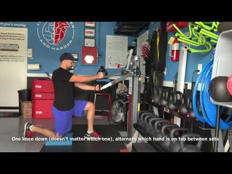 Half Kneeling Cable Alternating Posterior Fly