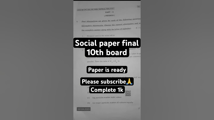 Science Board paper 10th final exam 2025