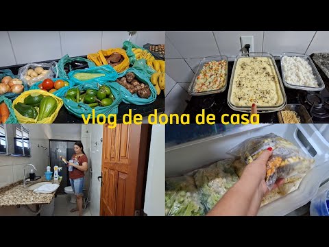 VLOG DE DOMINGO | COMPRAS DA FEIRA | ORGANIZAÇÃO DA GELADEIRA | LAVEI O BANHEIRO.