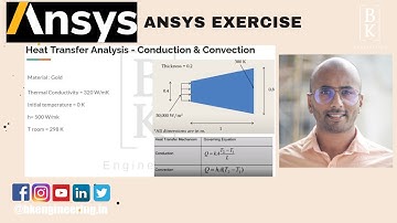 Convection Boundary Condition using ANSYS workbench | Heat transfer analysis part-3 | BK Engineering