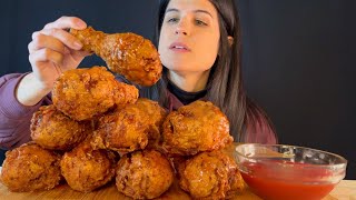 HONEY GLAZED SPICY FRIED CHICKEN | MUKBANG | ASMR | EATING SOUNDS