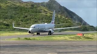Boeing 737-800 Departing St. Kitts Robert L. Bradshaw International Airport TKPK