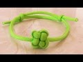 How You Can Tie A Paracord "Chinese Clover" Friendship Bracelet With Sliding Knot