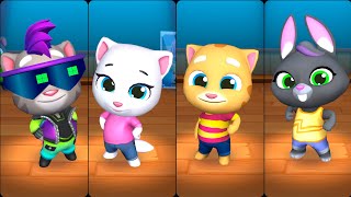 Talking Tom Gold Run 2 Cyber Tom Vs Talking Angela Vs Talking Ginger Vs Talking Becca Gameplay