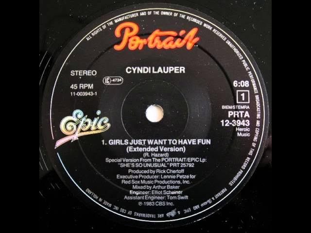 Cyndi Lauper - Girls Just Want To Have Fun (12''Extended Version)