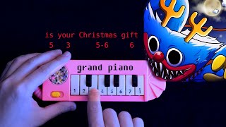 Poppy Christmas - Poppy Playtime (Black Christmas) meme by GH'S (how to play on a 1$ piano)