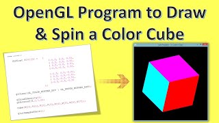 Draw Color Cube & Spin It using OpenGL Program | Transformation from 2D Program to 3D Program screenshot 2