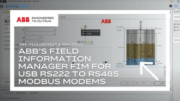 ABB’s Field Information Manager FIM  for USB RS222 to RS485 Modbus Modems