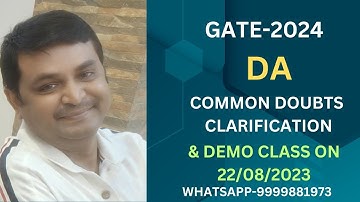 GATE-2024 DATA SCIENCE AND ARTIFICIAL INTELLIGENCE (DA) #gate2024 #da #gate2024preparation