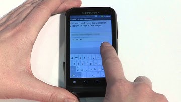 Setting up email on your Motorola Defy XT