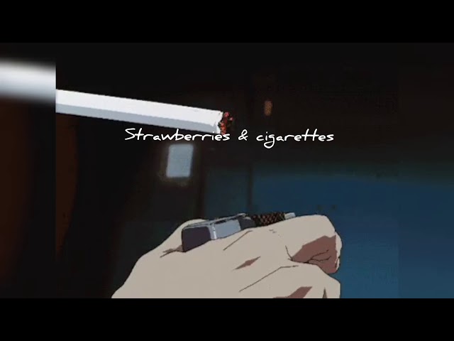 Troye Sivan - strawberries & cigarettes ( slowed & reverb )  [ with lyrics ] class=