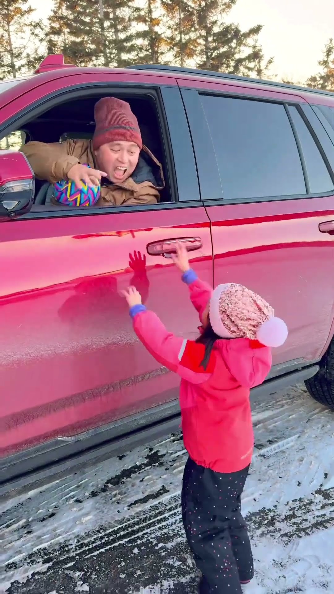 Dad car pranks kid ⚽️?????❤️
