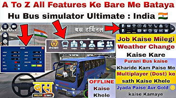 🇮🇳All Features Explain Bus simulator Ultimate India Hindi All Setting,Graphic Bus simulator ultimate