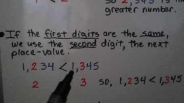 4th Grade Math 1.3, Compare and Order Numbers, Less Than, Greater Than, Equal To