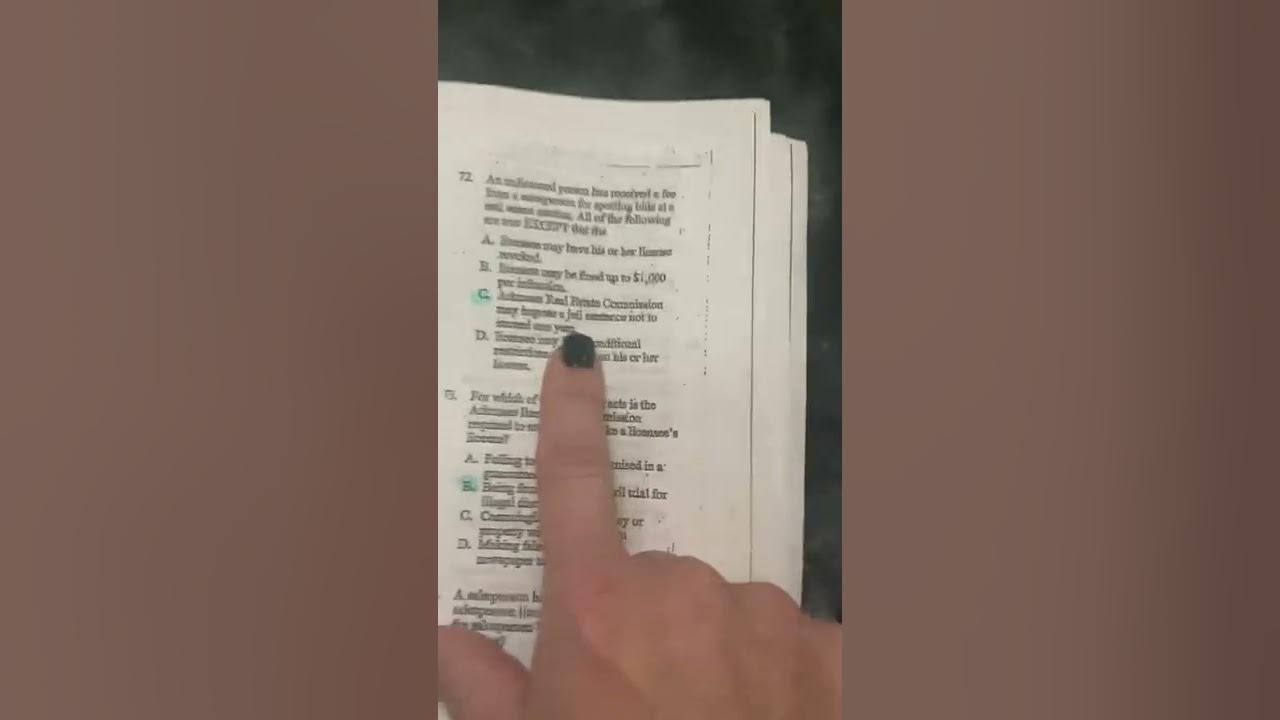 Arkansas Real Estate Exam Questions 7080 YouTube