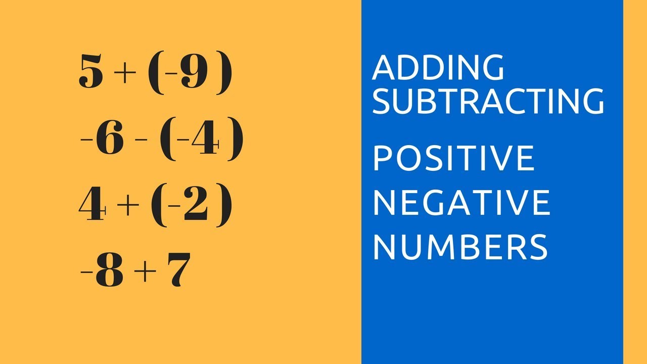 Adding and Subtracting Positive and Negative Numbers - YouTube
