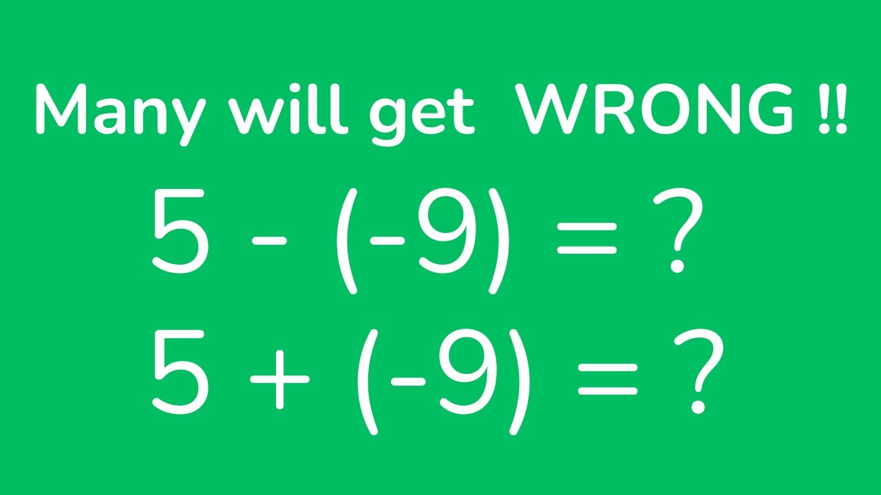 How to Subtract Two Negative Integers, Algebra