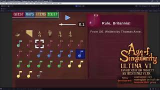 Music Player Menu || Age Of Singularity Ultima VI Fan Recreation Project