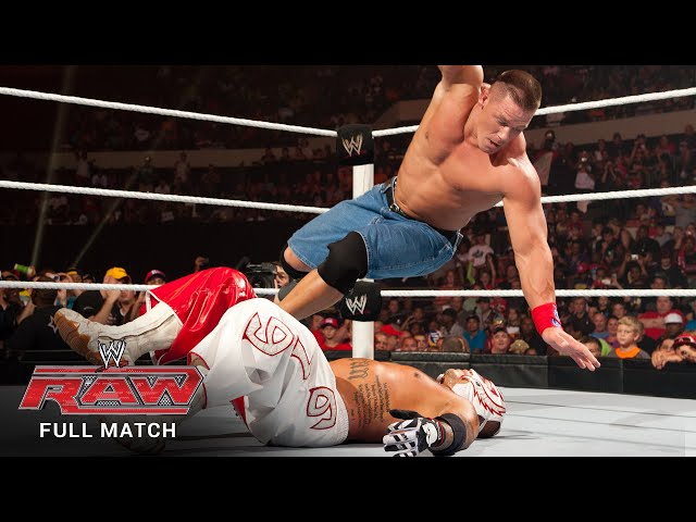 FULL MATCH - Rey Mysterio vs. John Cena – WWE Title Match: Raw, July 25, 2011 class=