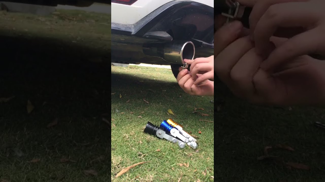 Car Exhaust Fake Turbo Whistle Pipe Sound Muffler Blow Off Valve Universal Simulator Whistler