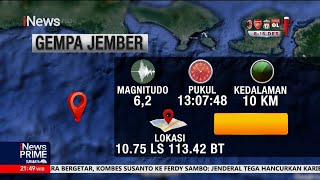 Gempa Magnitudo 6,2 Guncang Jember, Warga Panik #iNewsPrime 06/12
