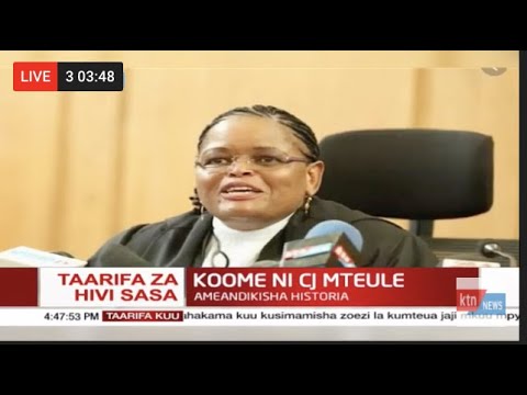 BREAKING NEWS: Martha Koome recommended by JSC as the next Chief Justice
