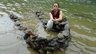 Primitive Fish Trap: Skills Build Trap Fish From Rock To Catch Fish For Food