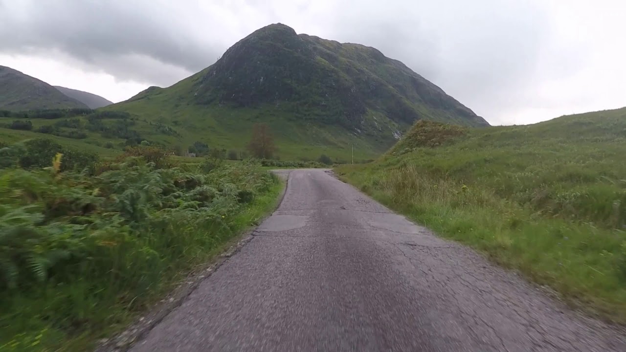 Go pro on a VW golf in Glencoe Scotland