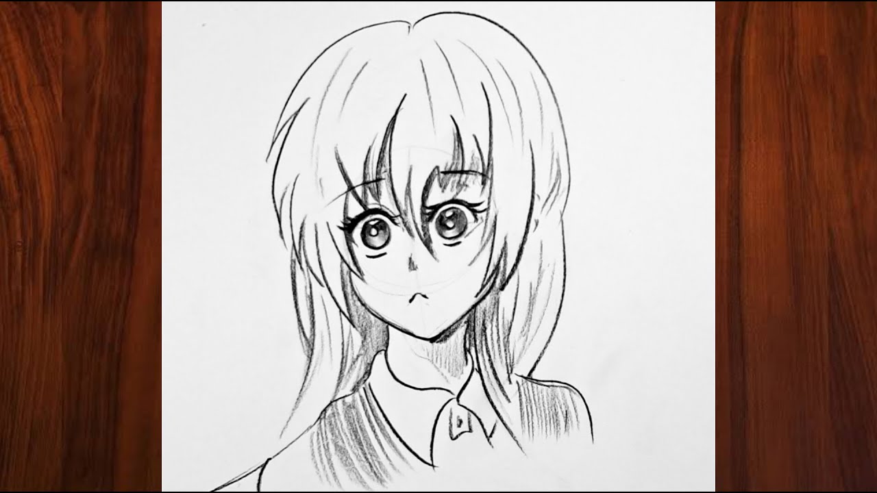 How To Draw A Cute Anime girl 👧 | Easy Drawing tutorial for beginners | Anime girl drawing