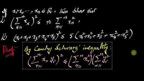 #MTH405 Lecture 31 Part 1 Applications of Cauch Schwarz inequality