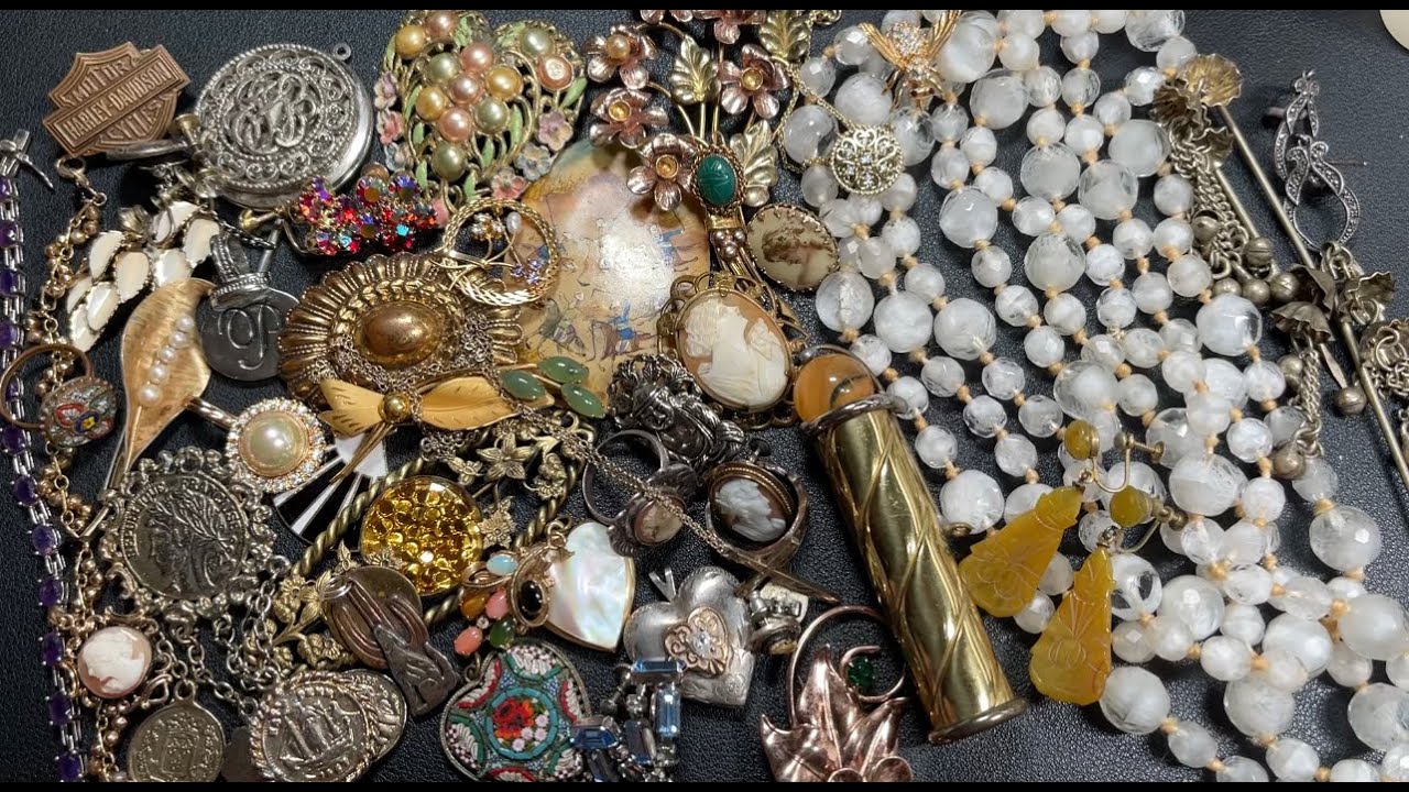 Part 2 Vintage Jewelry Estate Sale Cameos Oh My YouTube